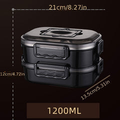 Stainless Steel Insulated Bento Food Container Leakproof Stackable Lunch Box