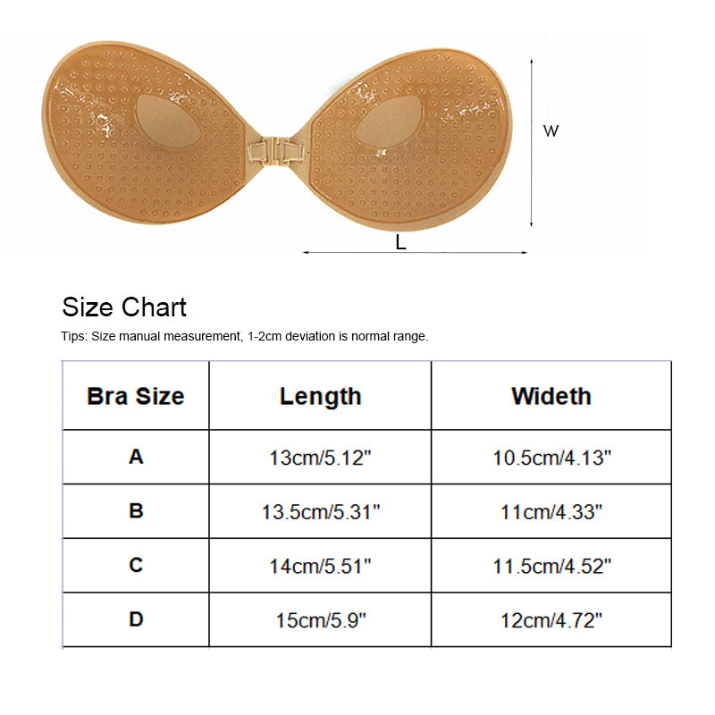 Invisible Strapless Lift Bra Self Adhesive Push Up Reusable Stick On Bra Women's