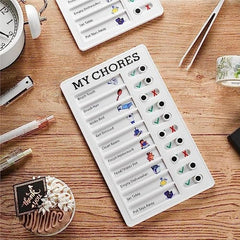Reusable Daily Chore Schedule Memo Checklist Board