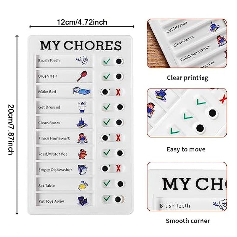 Reusable Daily Chore Schedule Memo Checklist Board