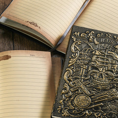 Vintage Tarot Death Notes Hardcover Relief Diary Notebooks