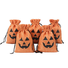 6 Pcs Pumpkin Devil Candy Storage Bags Halloween Drawstring