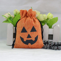 6 Pcs Pumpkin Devil Candy Storage Bags Halloween Drawstring