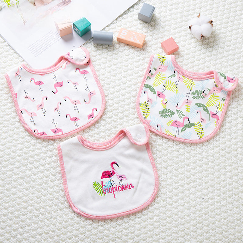 3pcs Cartoon Baby Washable Bibs Newborn Baby Drooling Towel