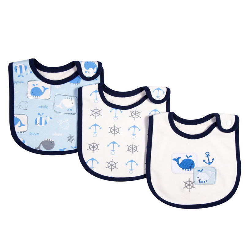 3pcs Cartoon Baby Washable Bibs Newborn Baby Drooling Towel