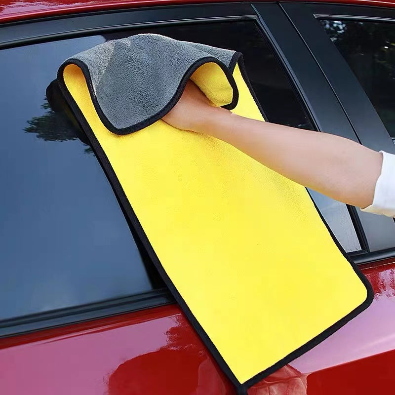 3pcs Thickened Car Wash Towels Absorbent Microfiber Cleaning Scrubbers