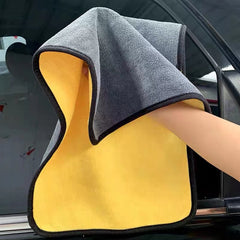 3pcs Thickened Car Wash Towels Absorbent Microfiber Cleaning Scrubbers