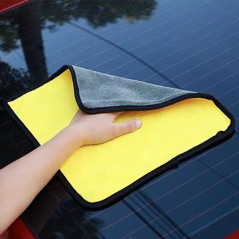 3pcs Thickened Car Wash Towels Absorbent Microfiber Cleaning Scrubbers