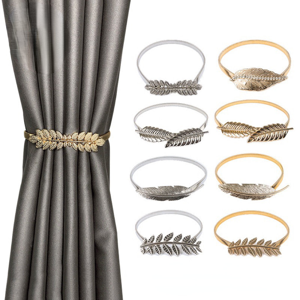 Nordic Metal Spring Straps Tieback Curtain Buckle Elastic Curtain Holdback