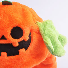 Kids Halloween Pumpkin Hat w/ Movable Ears Cosplay Dress Up Animal Hat