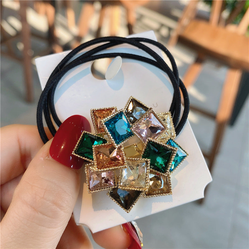 Crystal Rhinestone Elastic Hair Tie Ponytail Scrunchie