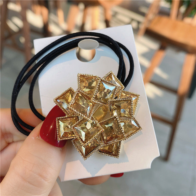 Crystal Rhinestone Elastic Hair Tie Ponytail Scrunchie