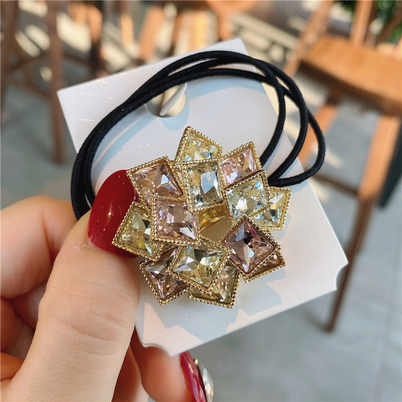 Crystal Rhinestone Elastic Hair Tie Ponytail Scrunchie