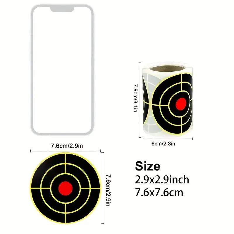 250pcs Self Adhesive Splatter Targets 3 Inch 7 Paper Shooting Range Targets