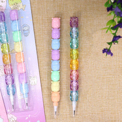 2pcs Bear Non-sharpening Mechanical Pencils Student Writing Pens