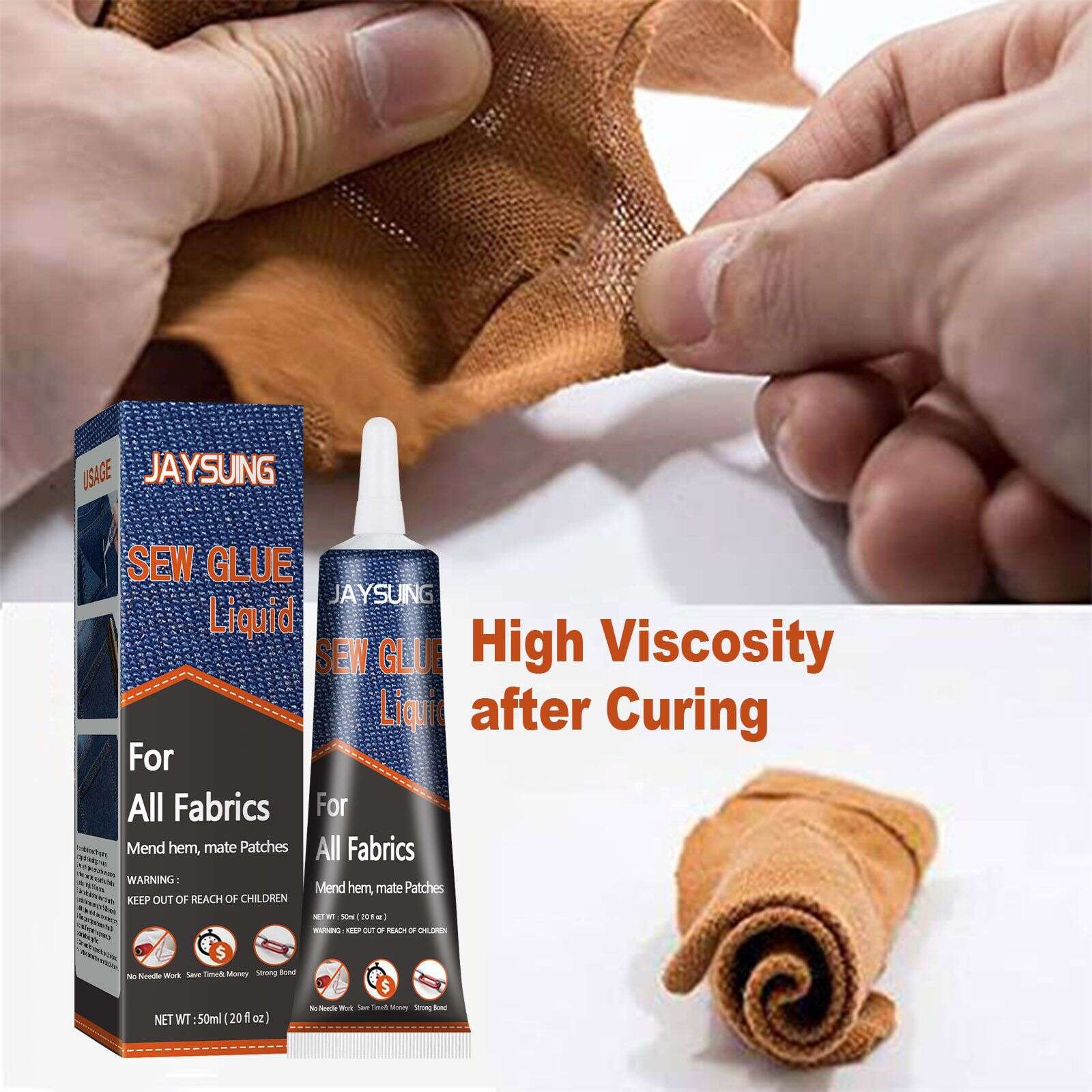 Fabric Mending Glue, Needle And Thread, Fabric Repair