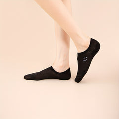 10 Pairs Smiling Print Ankle Socks Women's Stockings