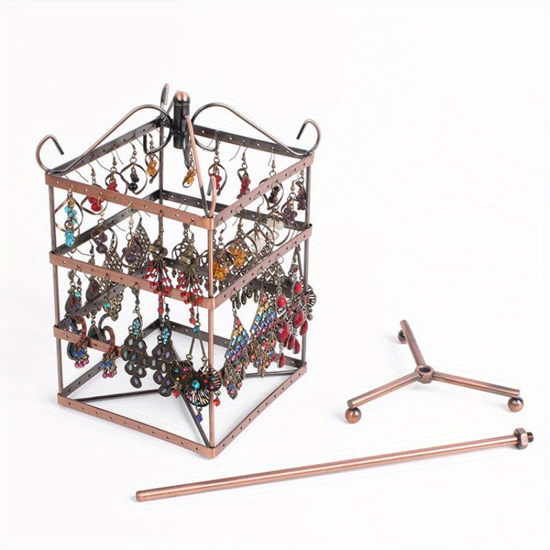 4 Tiers Rotating Earring Spin Table Organizer
