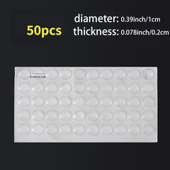 50pcs Clear Rubber Bumpers Self Adhesive Buffer Pads Cabinet Door Drawer