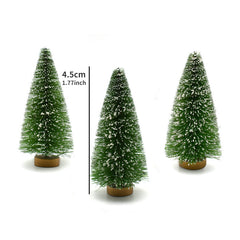 12pcs Mini Christmas Tree for Home Decor Artificial Tabletop Decorations
