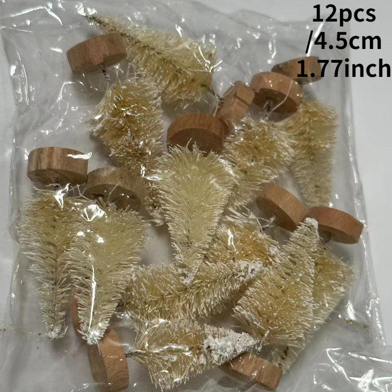 12pcs Mini Christmas Tree for Home Decor Artificial Tabletop Decorations
