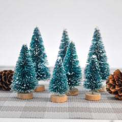 12pcs Mini Christmas Tree for Home Decor Artificial Tabletop Decorations