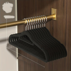 5pcs Velvet Hangers Non Slip Flocked Trouser Skirt Hanger