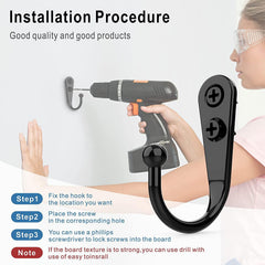 10pcs Retro Wall Hooks Hangers Door Mounted Coat Hooks With Screws Suction