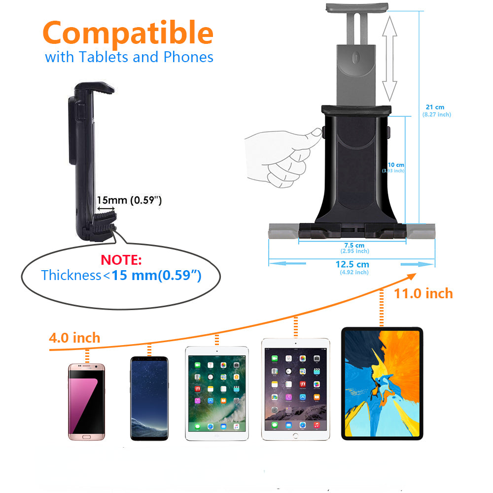 Car Tablet Holder 360 Rotation for iPad Pro Mini Air 2 S8 S9