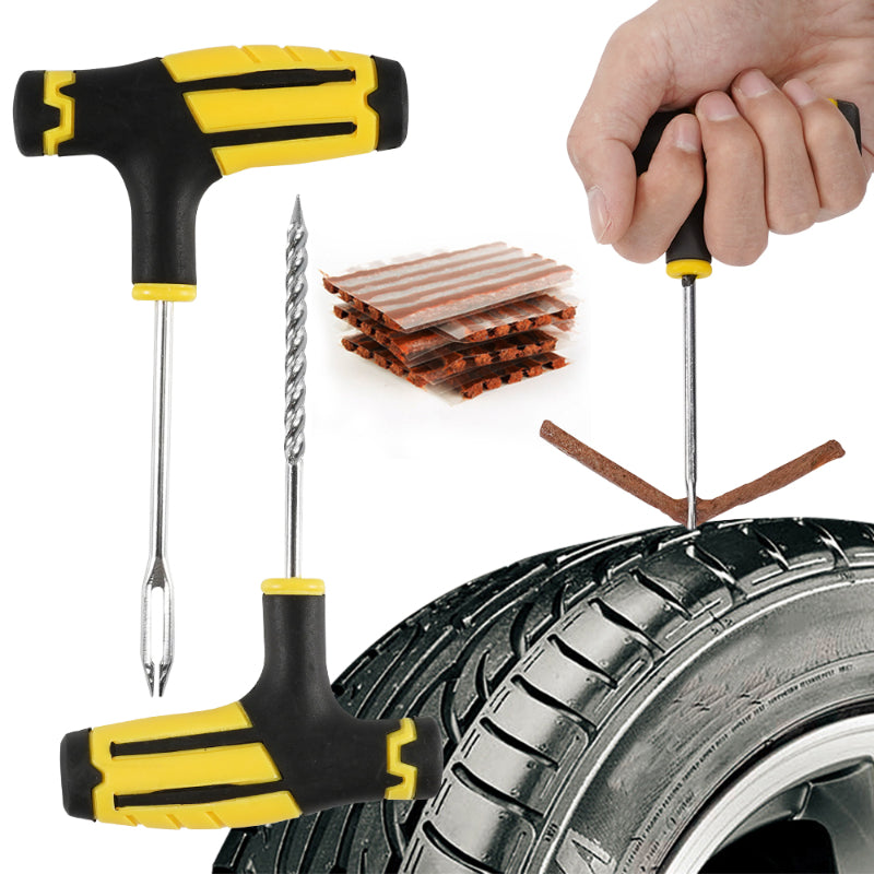 4pcs RV Tire Repair Kit w/ Rubber Strips Tubeless Puncture Plug Set