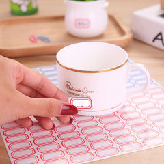 50 Sheets Red Self-adhesive Label Paper Name Classified Sticker Tag Number