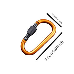 4pcs Aluminum Carabiner Key Chain Clip Snap Hook Outdoor Camping Karabiner
