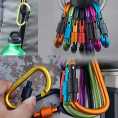4pcs Aluminum Carabiner Key Chain Clip Snap Hook Outdoor Camping Karabiner