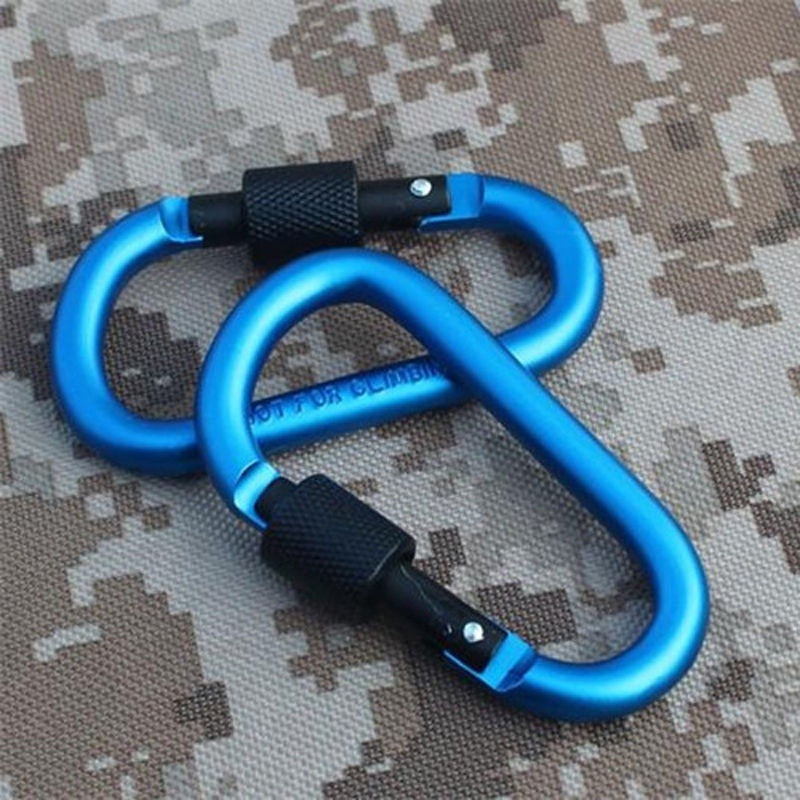 4pcs Aluminum Carabiner Key Chain Clip Snap Hook Outdoor Camping Karabiner