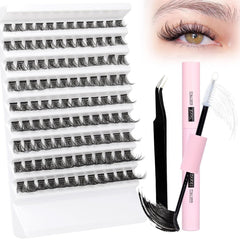 108pcs DIY Lash Extension Kit D Curl Lash Clusters Eyelash Extension Kit