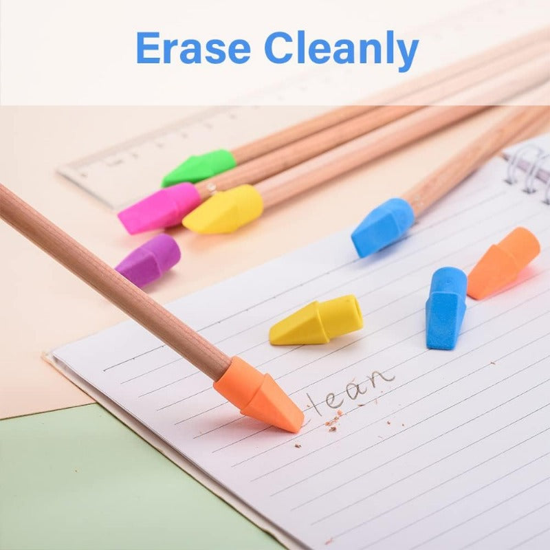 12pcs Pencil Top Erasers Cap Eraser Tops Pencil Eraser Toppers