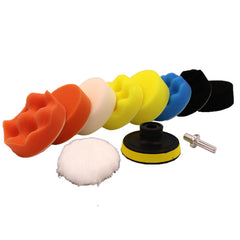 11pcs 3 inch Car Beauty Polishing Kit Self Adhesive Wool Ball Wheels