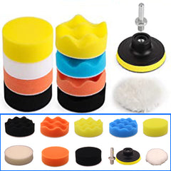 11pcs 3 inch Car Beauty Polishing Kit Self Adhesive Wool Ball Wheels