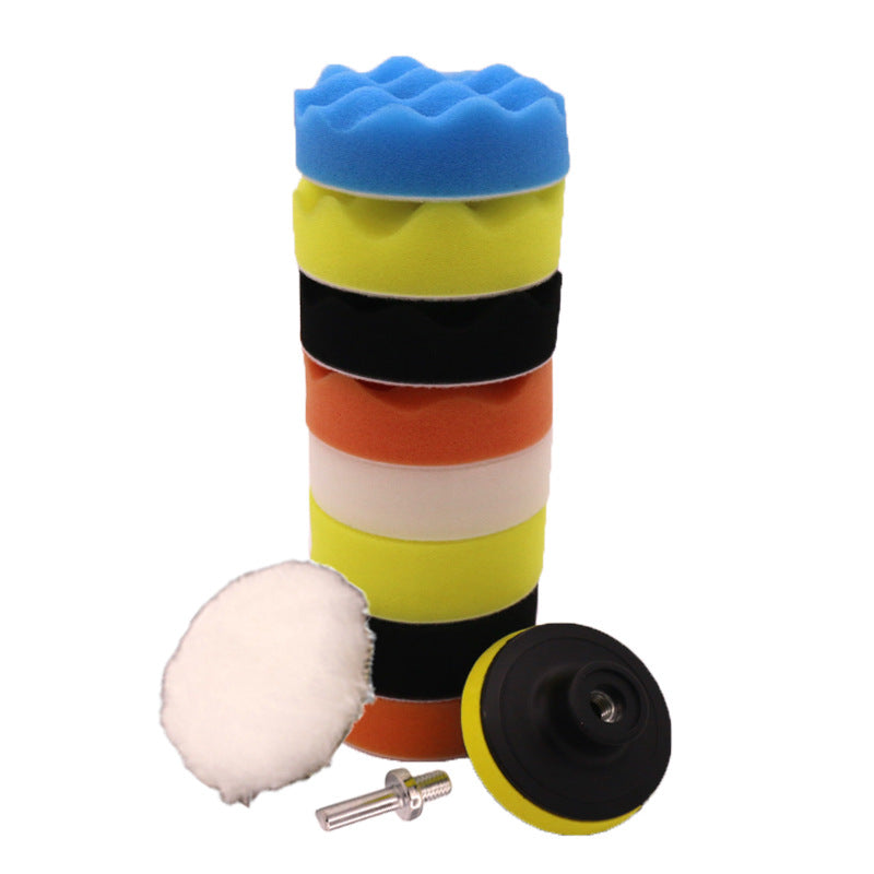 11pcs 3 inch Car Beauty Polishing Kit Self Adhesive Wool Ball Wheels
