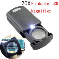 Foldable 3 In 1 LED UV Lighted Magnifying Glass