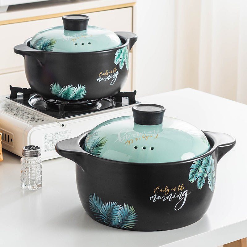 Casserole Stew Pot High Temp Resistant Soup Pot Ceramic Large Casserole
