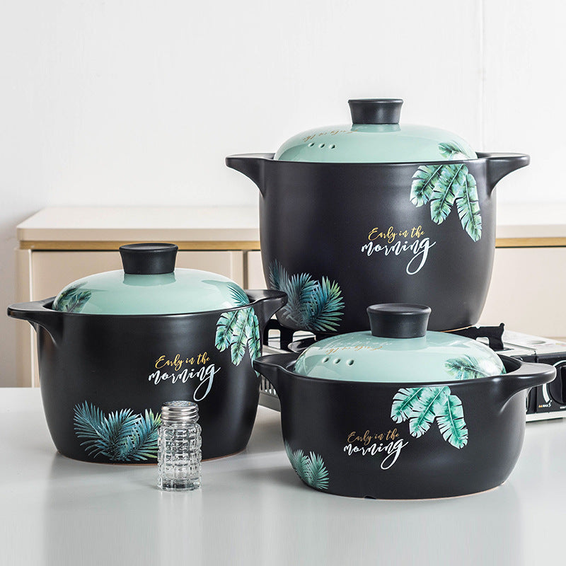 Casserole Stew Pot High Temp Resistant Soup Pot Ceramic Large Casserole