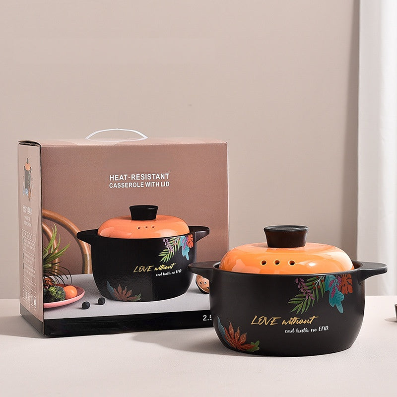 Ceramic Casserole Stew Pot With Cover Braisers Cooking Pot