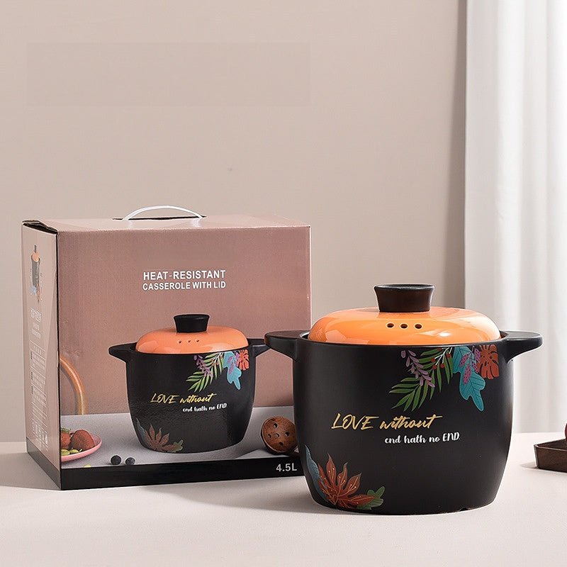 Ceramic Casserole Stew Pot With Cover Braisers Cooking Pot