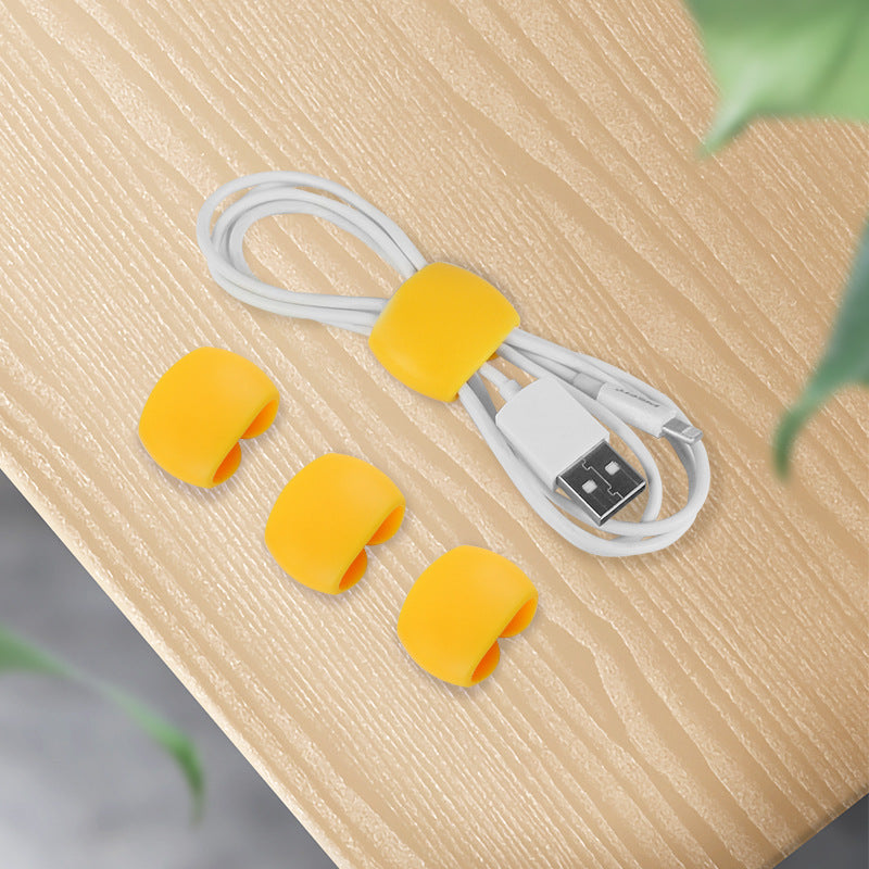 3pcs Silicone Cable Organizer Travel Collector