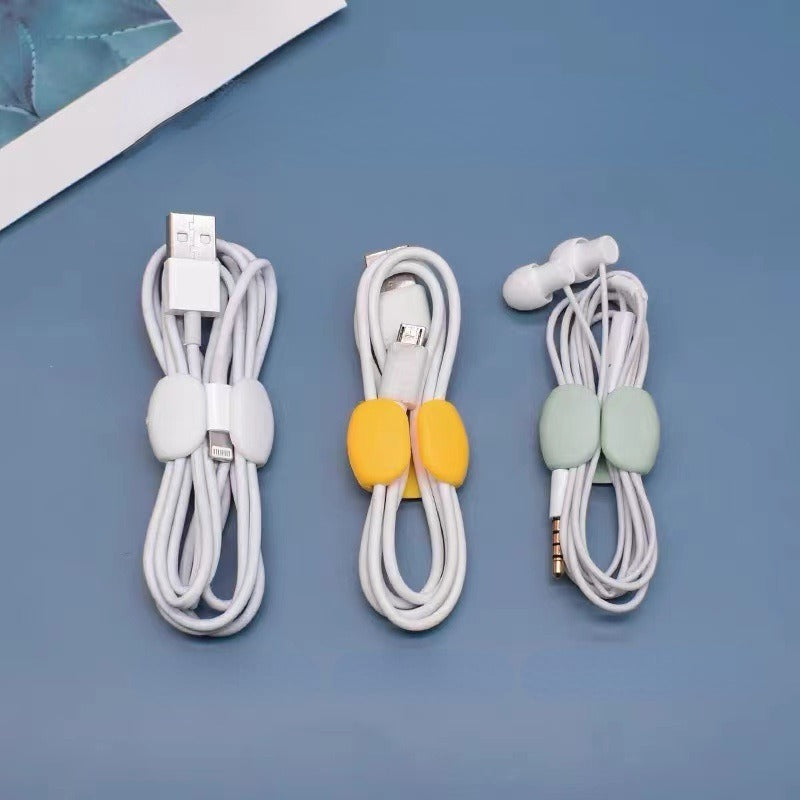 3pcs Silicone Cable Organizer Travel Collector