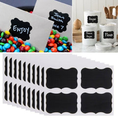 32pcs Chalkboard Blackboard Chalk Board Stickers Craft Kitchen Jar Labels