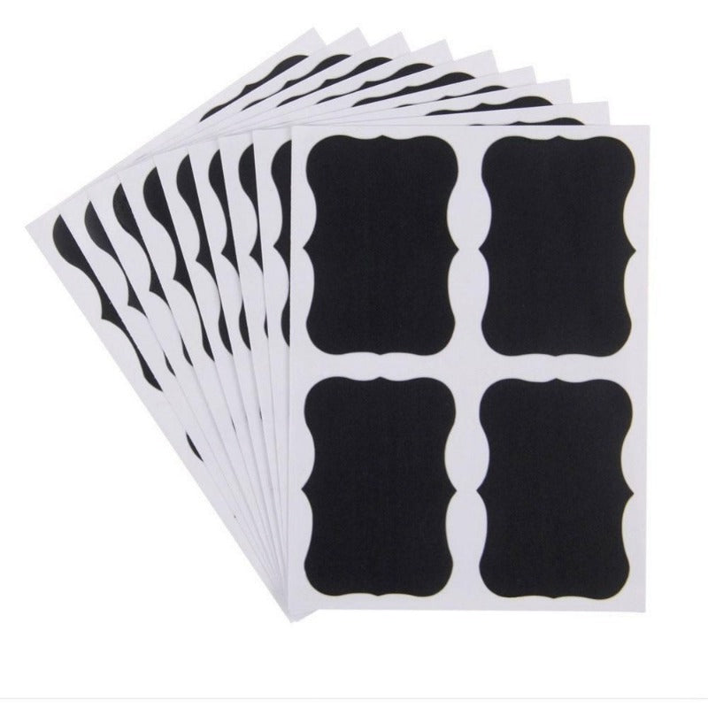 32pcs Chalkboard Blackboard Chalk Board Stickers Craft Kitchen Jar Labels