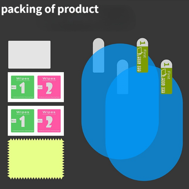 2pcs Car Rear Lens Anti Rain Film Nanocrysmic Anti Rain Patch Film