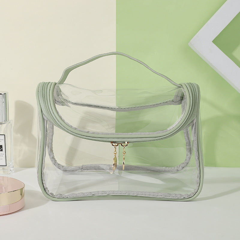 Transparent Waterproof Makeup Bag Clear PVC Cosmetic Bag Portable Toiletry Organ